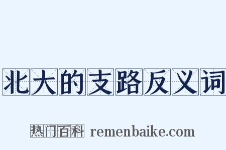 北大的支路反义词是什么意思的图片